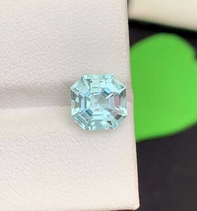 Natural Aquamarine Gemstone, Asscher Cut Aquamarine Loos Gemstones March Birthstone - 3