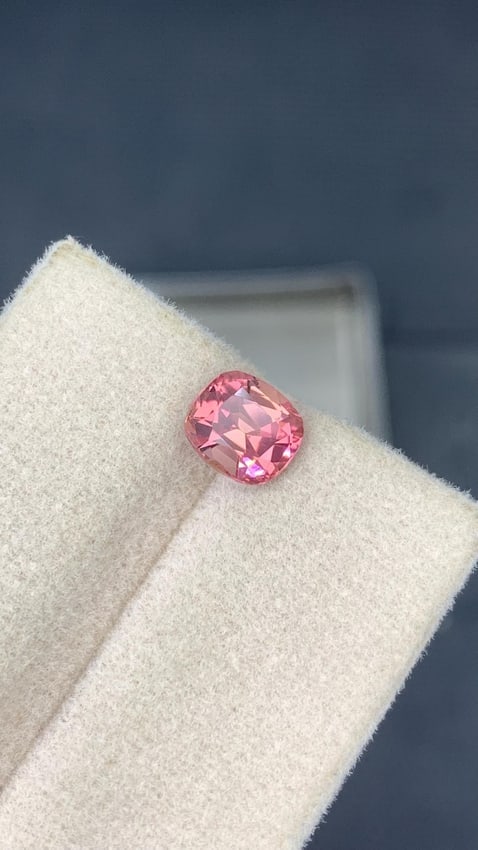 Soft Pink Tourmaline Gemstone: 1.10 CT Cushion Cut, Afghanistan Origin - 2