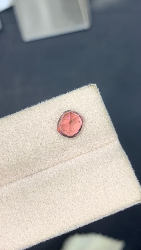 Soft Pink Tourmaline Gemstone: 1.10 CT Cushion Cut, Afghanistan Origin - 9