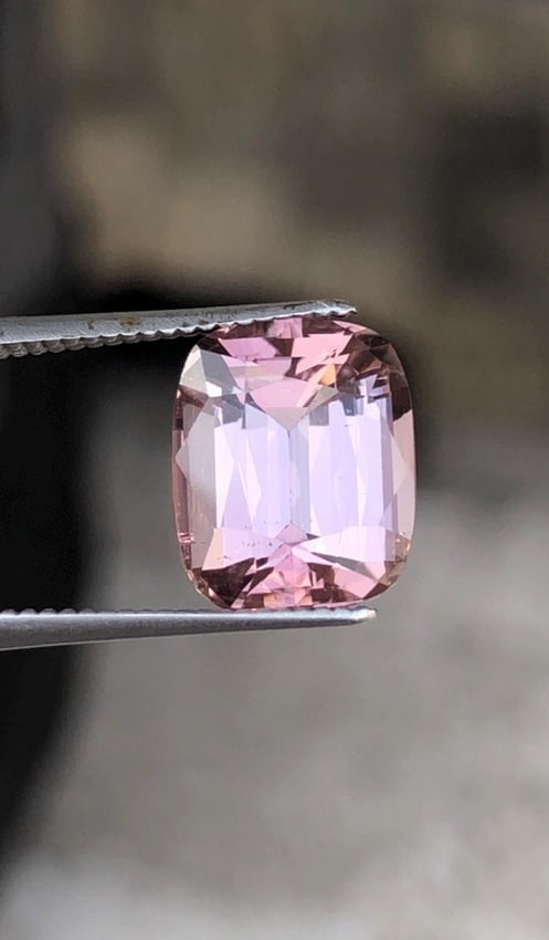 Natural Pink Tourmaline Gemstone: 3.220 Carat Cushion Cut Gem - 10