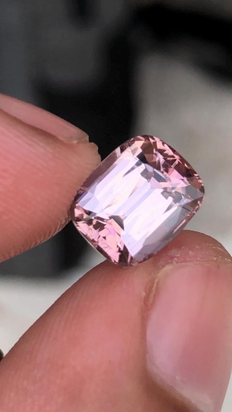 Natural Pink Tourmaline Gemstone: 3.220 Carat Cushion Cut Gem - 6