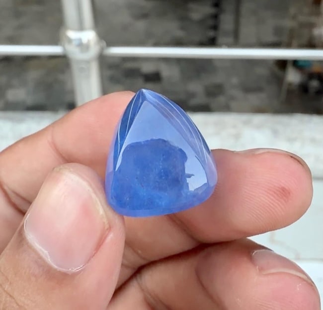 Deep Blue Aquamarine Sugar Loaf Cabochon For Jewellery - 36.590 Carat: Aquamarine Details: * Weight : 36.590 carat * Dimension : 19.6*17.6*15.4 mm * Shape : Cushion * Top : High Dome * Color : Blue * Origin : Brazil * Mineral Class : Beryl * Certificate : On Customer Dem