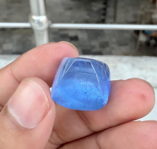 Deep Blue Aquamarine Sugar Loaf Cabochon For Jewellery - 36.590 Carat - 2