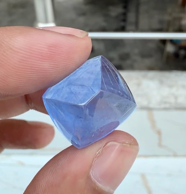 Deep Blue Aquamarine Sugar Loaf Cabochon For Jewellery - 36.590 Carat - 3