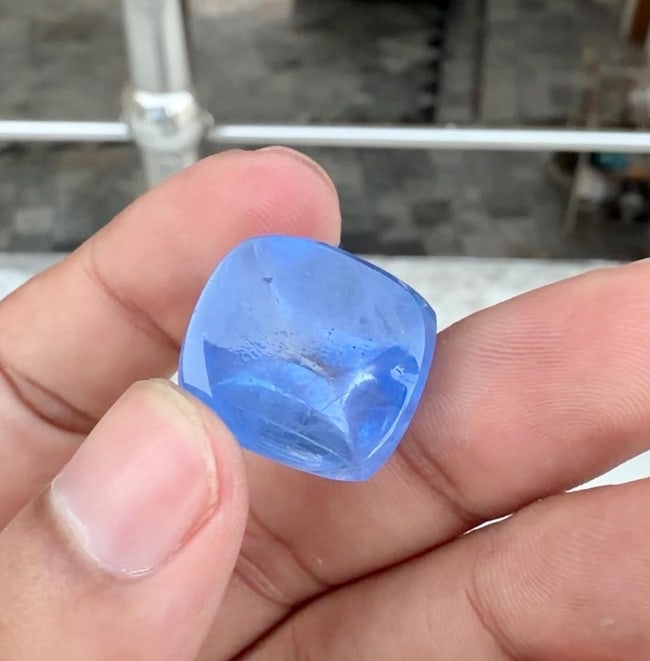 Deep Blue Aquamarine Sugar Loaf Cabochon For Jewellery - 36.590 Carat - 5