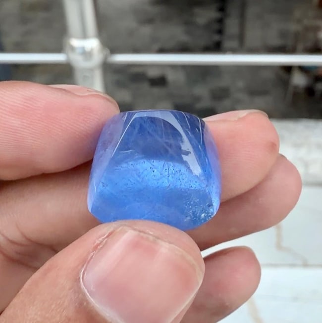 Deep Blue Aquamarine Sugar Loaf Cabochon For Jewellery - 36.590 Carat - 6