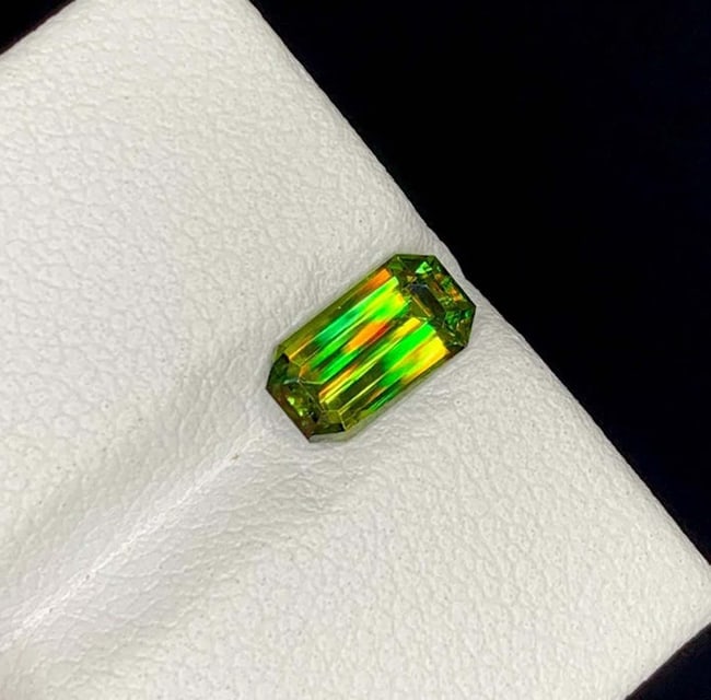 Green Sphene Gemstone: Natural Titanite Round Cut, June Birthstone - 3