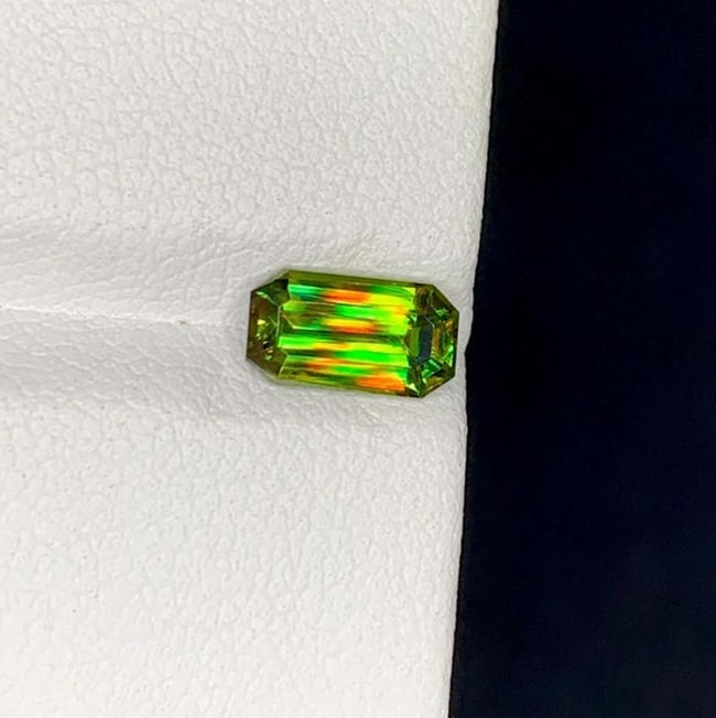 Green Sphene Gemstone: Natural Titanite Round Cut, June Birthstone - 5