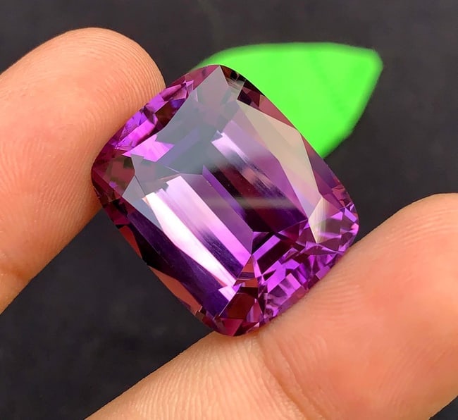 Natural Pinkish Purple Amethyst Gemstone: 47.60 Carat Cushion Cut: Highlights Supplies for making crafts Materials: Gemstone: Amethyst Carat weight: 47.60 Natural Amethyst Gemstone, Cushion Cut Amethyst Gemstone, Amethyst for Jewelry Making, February Birthstone weigh