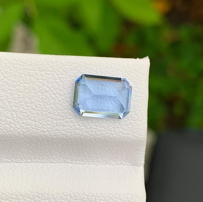 Santa Maria Aquamarine Gemstone: 1.81 Ct Emerald Cut Madagascar Beryl for Jewelry Making - 5