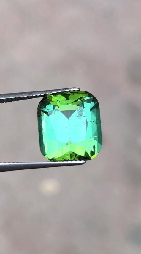 Natural Mint Green Tourmaline Cushion Cut Gemstone For Ring - 4.30 Carat - 2