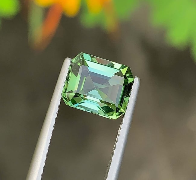 Blue Green Tourmaline Gemstone: Natural October Birthstone, Africa (2.54 CT) - 4