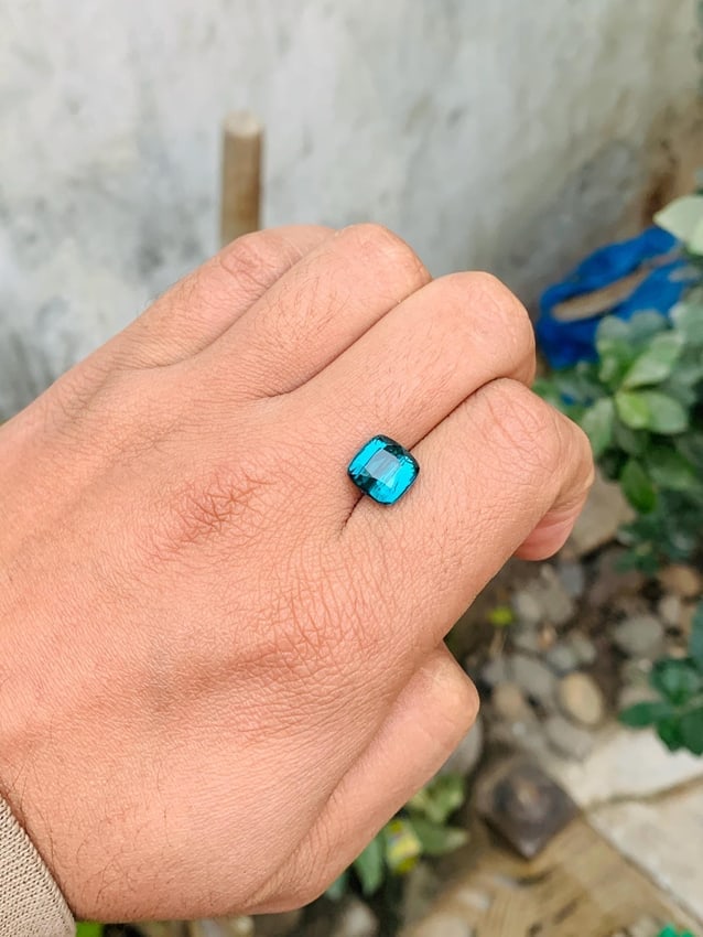 Ink Blue Tourmaline Gemstone: 4.50 Carat Raw Crystal: Highlights Supplies for making crafts Materials: Gemstone: Tourmaline Carat weight: 4.50 Ink Blue Tourmaline Gemstone, Natural Raw Tourmaline Gemstone, Ink Blue Tourmaline Stone For Engagement & Weddi