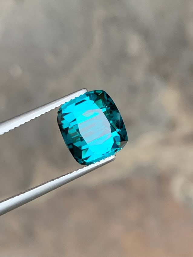 Ink Blue Tourmaline Gemstone: 4.50 Carat Raw Crystal - 2