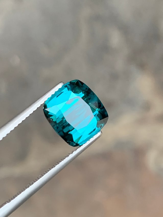 Ink Blue Tourmaline Gemstone: 4.50 Carat Raw Crystal - 5