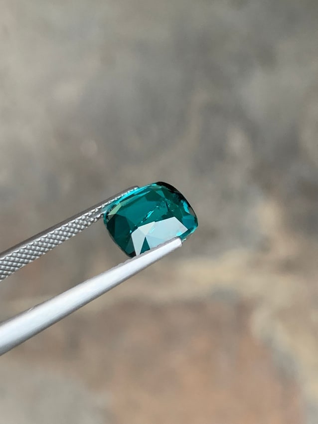 Ink Blue Tourmaline Gemstone: 4.50 Carat Raw Crystal - 6