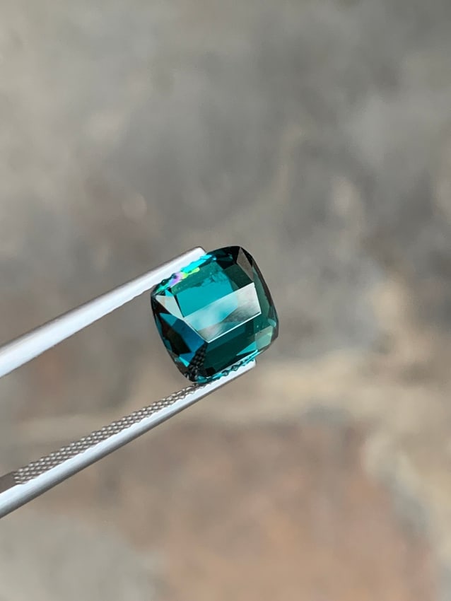 Ink Blue Tourmaline Gemstone: 4.50 Carat Raw Crystal - 7