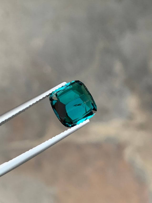 Ink Blue Tourmaline Gemstone: 4.50 Carat Raw Crystal - 8