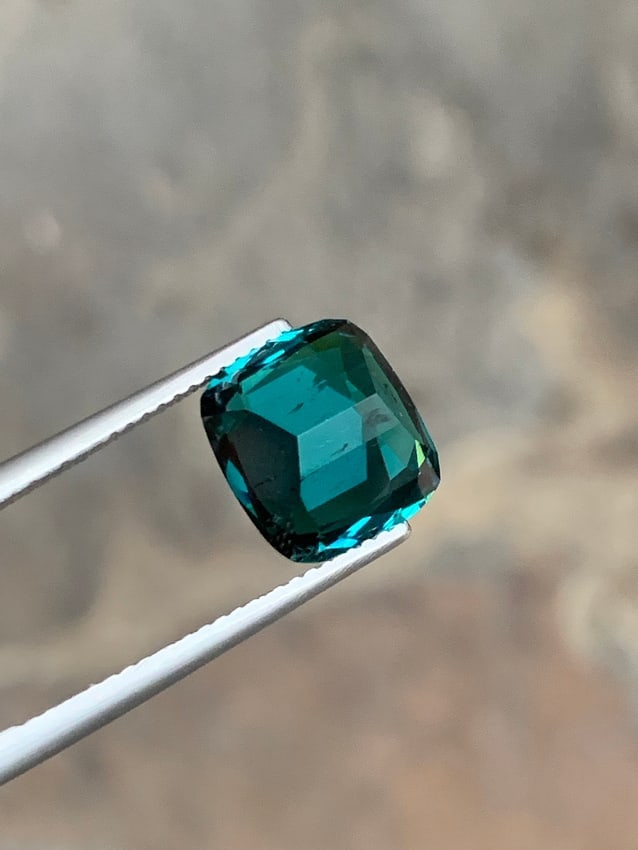 Ink Blue Tourmaline Gemstone: 4.50 Carat Raw Crystal - 9