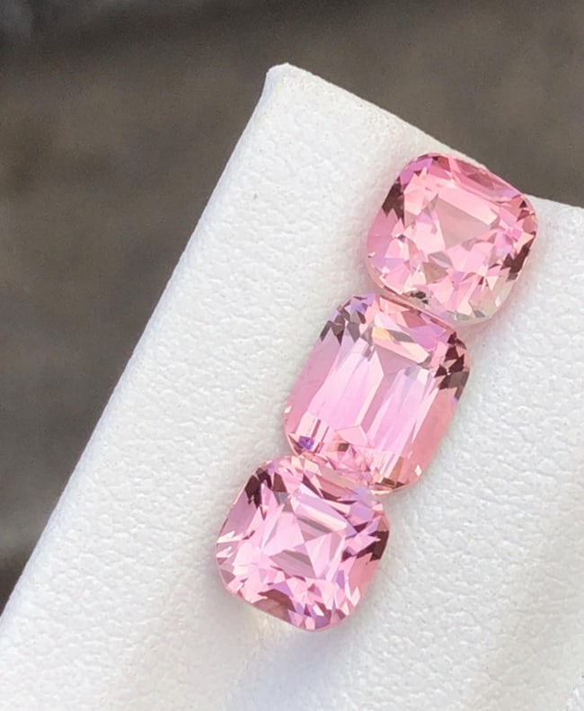 Natural Pink Tourmaline Gemstone Set For Jewelry From Afghanistan - 5.315 Carat (1 of 4)