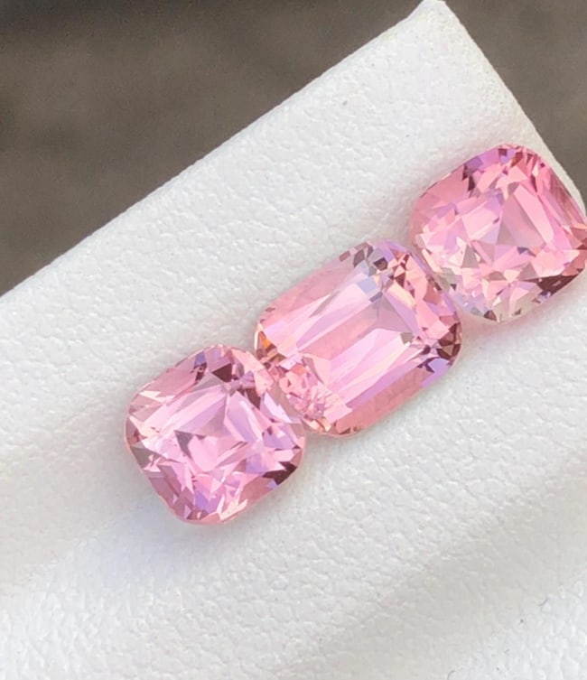 Natural Pink Tourmaline Gemstone Set For Jewelry From Afghanistan - 5.315 Carat - 2