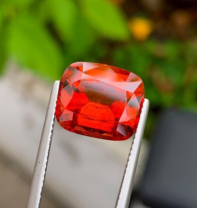 Natural Reddish Orange Grossular Garnet 8.79 Carat - Loose Garnet Gemstone for Ring Pendant Jewelry - 4