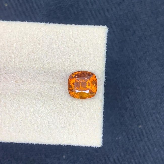 Honey Brown Bastnasite Gemstone: 3.52 Carat Cushion Cut - 3