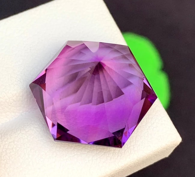 Fancy Cut Amethyst Gemstone: February Birthstone, Jewelry Making (24.30 Carats) - 3
