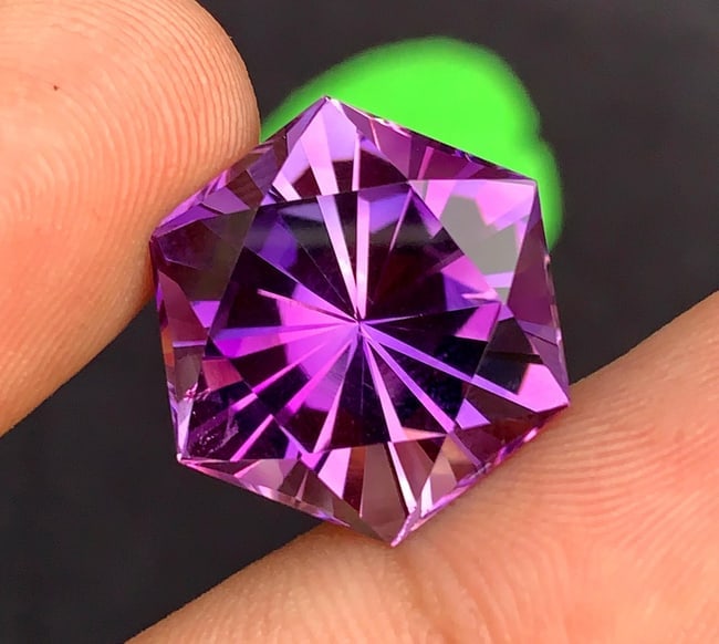 Fancy Cut Amethyst Gemstone: February Birthstone, Jewelry Making (24.30 Carats) - 4