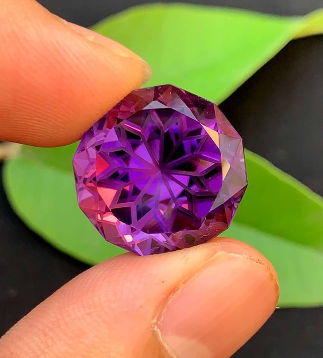 Flower Cut Amethyst Gemstone: Natural February Birthstone, 21.15 Carats - 2