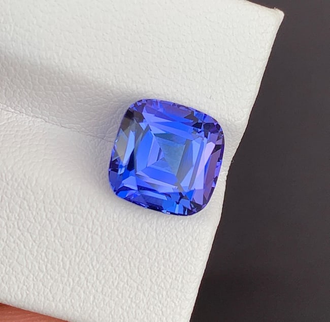 Natural Tanzanite Loose Gemstone Cushion Shape Ring size For Making Jewelry - 3