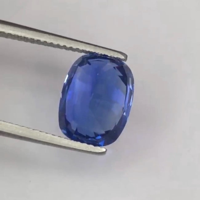 GRS Certified Royal Blue Sapphire , Sri Lanka Cushion Cut Gemstone , 8.10 CT - 2