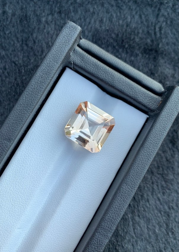 Sherry Topaz Gemstone: Asscher Cut Loose Stone, 15.85 Carat - 2