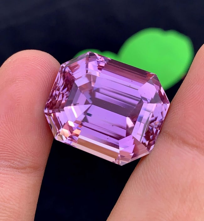 Natural Pink Kunzite Gemstone: 80.80 Carat Emerald Cut, November Birthstone - 2