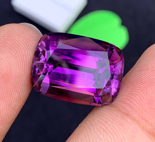Cushion Cut Amethyst Gemstone: 28.94 Carats, February Birthstone - 4