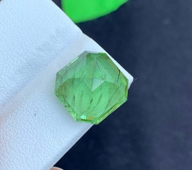 Natural Rutile Peridot Gemstones, Fancy Asscher Cut Peridot Loose Gemstone From Pakistan, August: Highlights Supplies for making crafts Materials: Gemstone: Peridot Natural Rutile Peridot Gemstones, Fancy Asscher Cut Peridot Loose Gemstone From Pakistan, August Birthstone weight : 13.73 carat