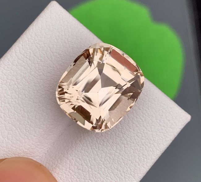 Natural Imperial Topaz Gemstone: 13.67 Carat Golden Yellow Cushion Cut - 2