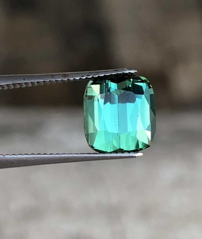 Natural Green Tourmaline Cushion Cut Gemstone For Anniversary Ring - 2.475 Carat - 4