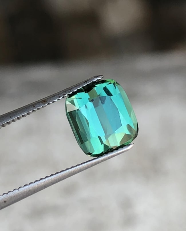Natural Green Tourmaline Cushion Cut Gemstone For Anniversary Ring - 2.475 Carat - 5