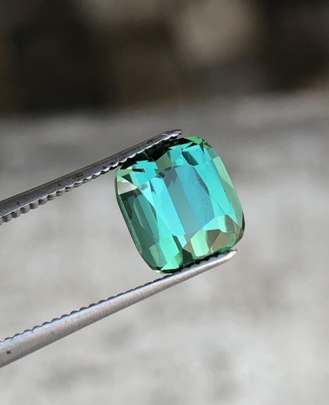 Natural Green Tourmaline Cushion Cut Gemstone For Anniversary Ring - 2.475 Carat - 6