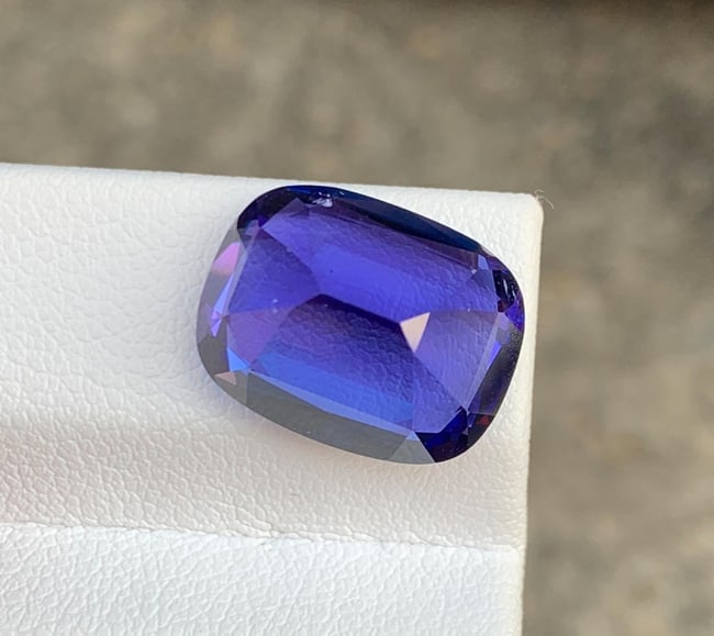 Natural AAA Tanzanite Loose Gemstone: 10.57 Carat Cushion Shape For Making Jewelry (1 of 6)