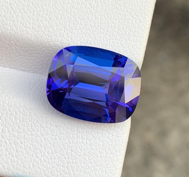 Natural AAA Tanzanite Loose Gemstone: 10.57 Carat Cushion Shape For Making Jewelry - 5