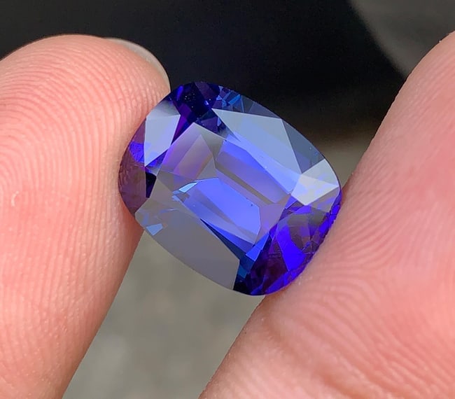 Natural AAA Tanzanite Loose Gemstone: 10.57 Carat Cushion Shape For Making Jewelry - 6