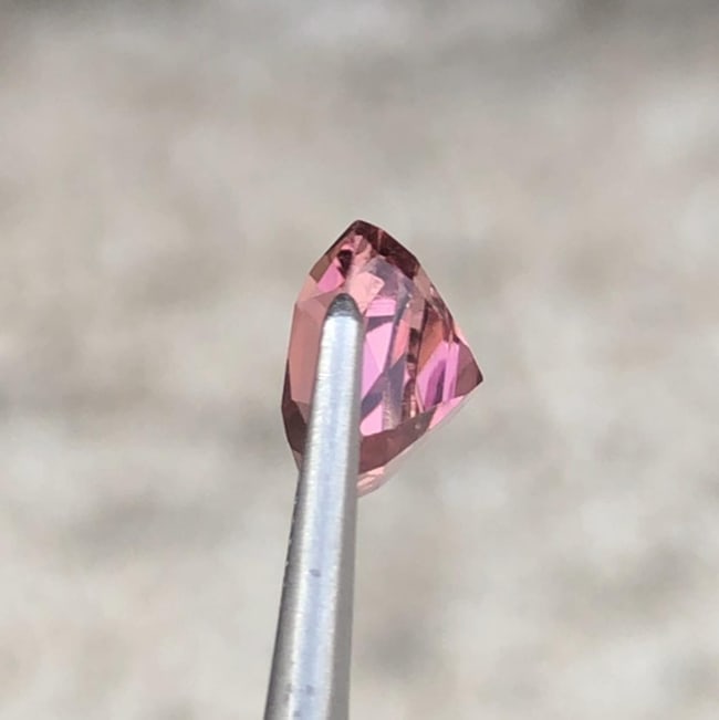 Natural Pink Tourmaline Cushion Cut Gemstone For Jewelry - 2.200 Carat - 5