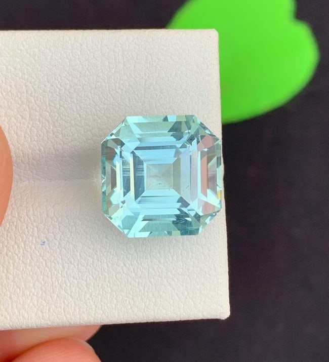Natural Aquamarine Gemstone, Asscher Cut Aquamarine Loos Gemstones March Birthstone - 3