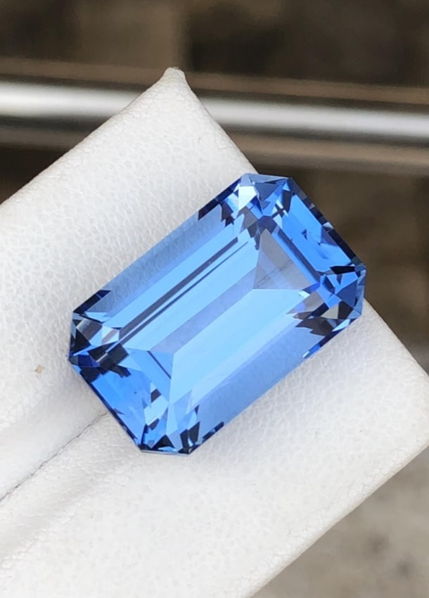 GFCO Certified Santa Maria Blue Aquamarine Emerald Shape Gemstone From Minas Gerais Mine Brazil - - 2