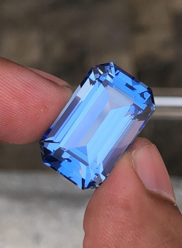 GFCO Certified Santa Maria Blue Aquamarine Emerald Shape Gemstone From Minas Gerais Mine Brazil - - 5