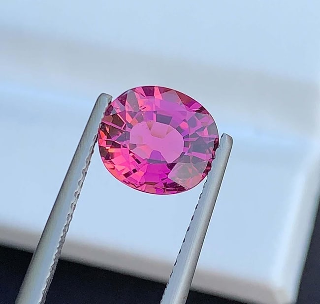 Neon Pink Tourmaline Gemstone: Natural October Birthstone, Africa (2.37 CT): Highlights Supplies for making crafts Materials: Gemstone: Tourmaline Neon Pink Tourmaline Gemstone: Natural October Birthstone, Africa Weight : 2.37 Carat Dimensions : 8.500 * 7.500 * 5.000 mm Shape 