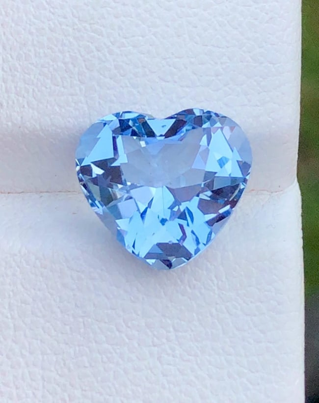 Heart Shape Blue Aquamarine Gemstone For Jewellery - 4.510 Carat - 3