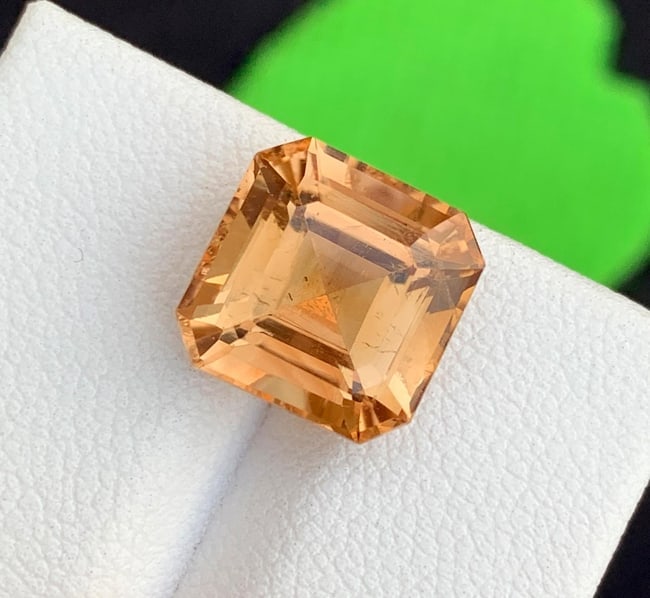 Natural Imperial Topaz Gemstone: Golden Asscher Cut, 7.20 Carats - 3